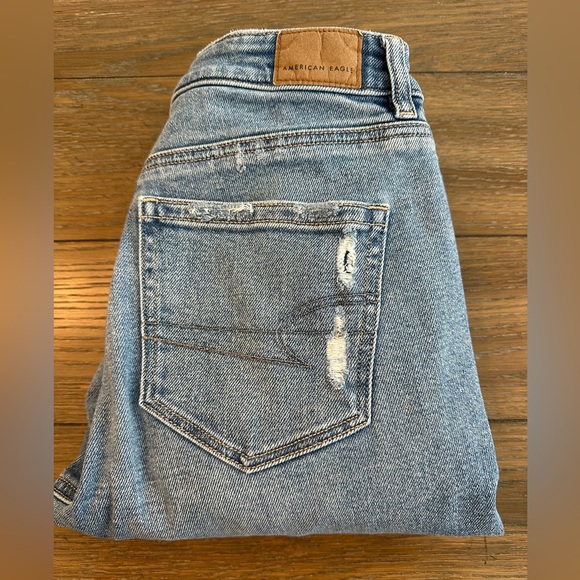 American Eagle Outfitters Denim - American Eagle Stretch Mom Straight Jeans Size 4 Long Ins 28 1/2 Waist Acr 13